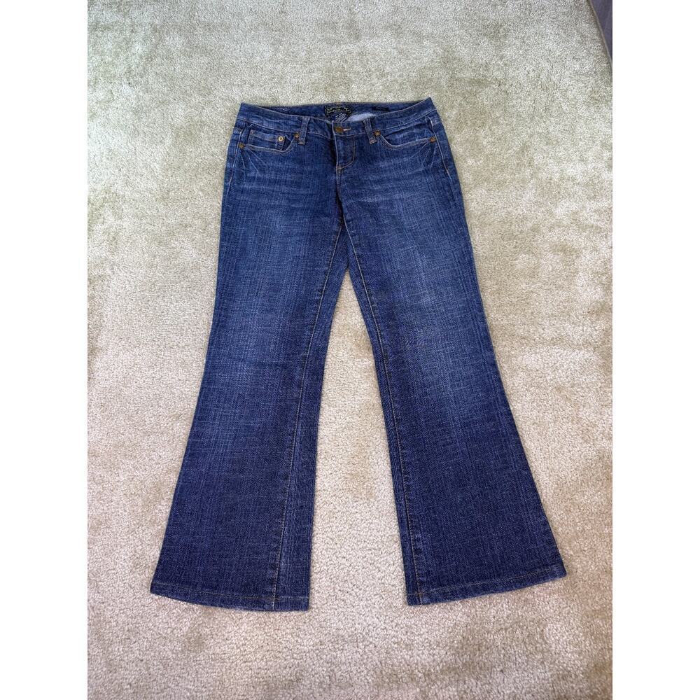 7 Seven For All Mankind Jeans Womens 28 Blue Flare Stretch Low Rise C485